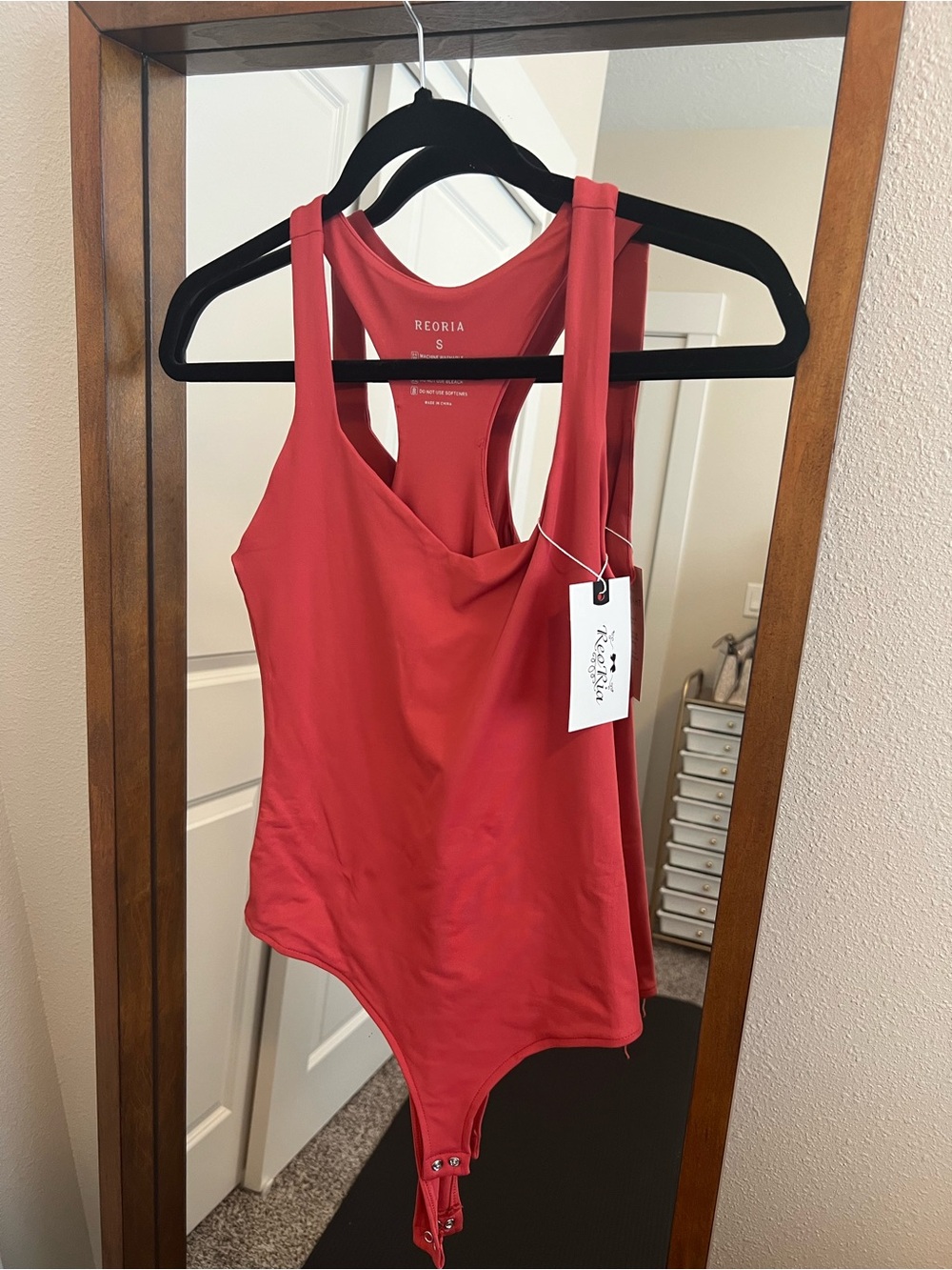 ReoRia Red Racerback Bodysuit